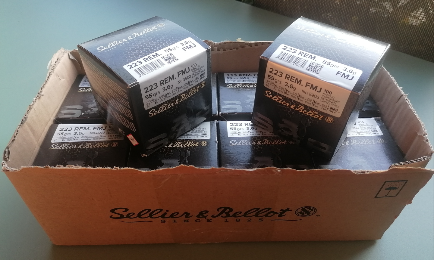 1000 coups sellier & bellot 223 remington 55gr FMJ